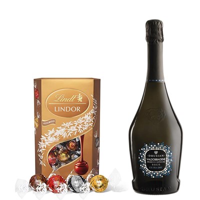 Valdobbiadene Prosecco Superiore D.O.C.G. Spumante With Lindt Lindor Assorted Truffles 200g